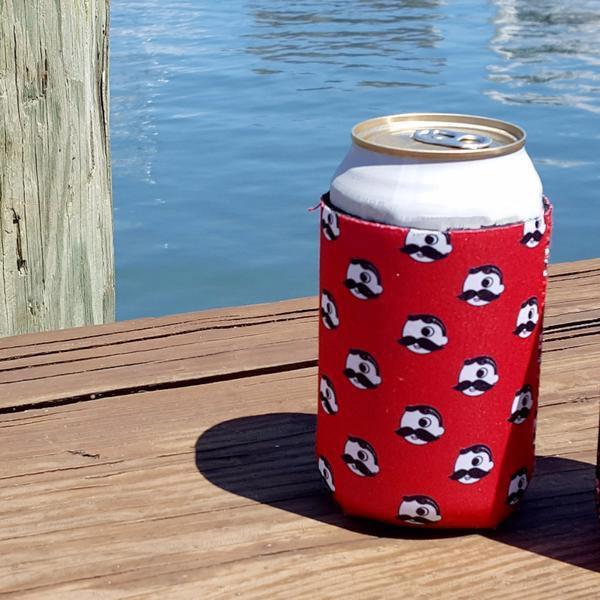 Natty Boh Logo Pattern (Red) / Can Cooler - Route One Apparel