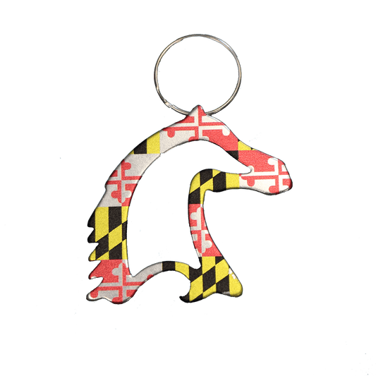 Maryland Flag Horse / Key Chain w/ Bottle Opener - Route One Apparel