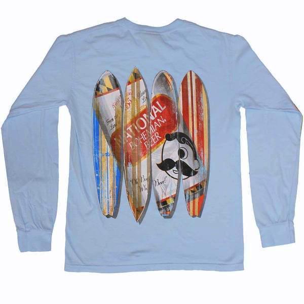 Natty Boh Can Surfboards (Chambray) / Long Sleeve Shirt - Route One Apparel