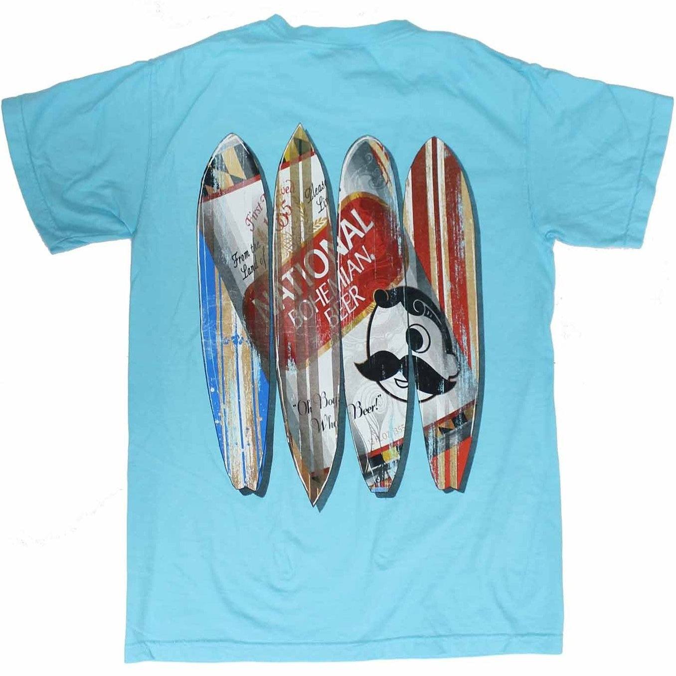 Natty Boh Can Surfboards (Lagoon Blue) / Shirt - Route One Apparel