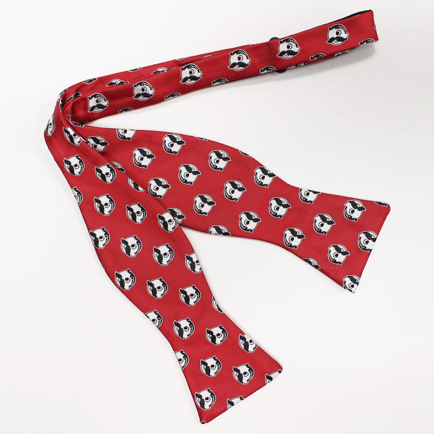 Embroidered Natty Boh Logo Pattern (Red) / Self-Tie Bowtie - Route One Apparel
