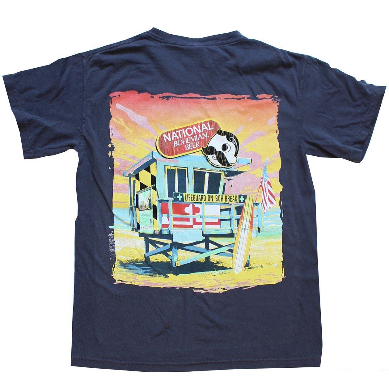 Natty Boh Lifeguard Stand (Navy) / Shirt - Route One Apparel