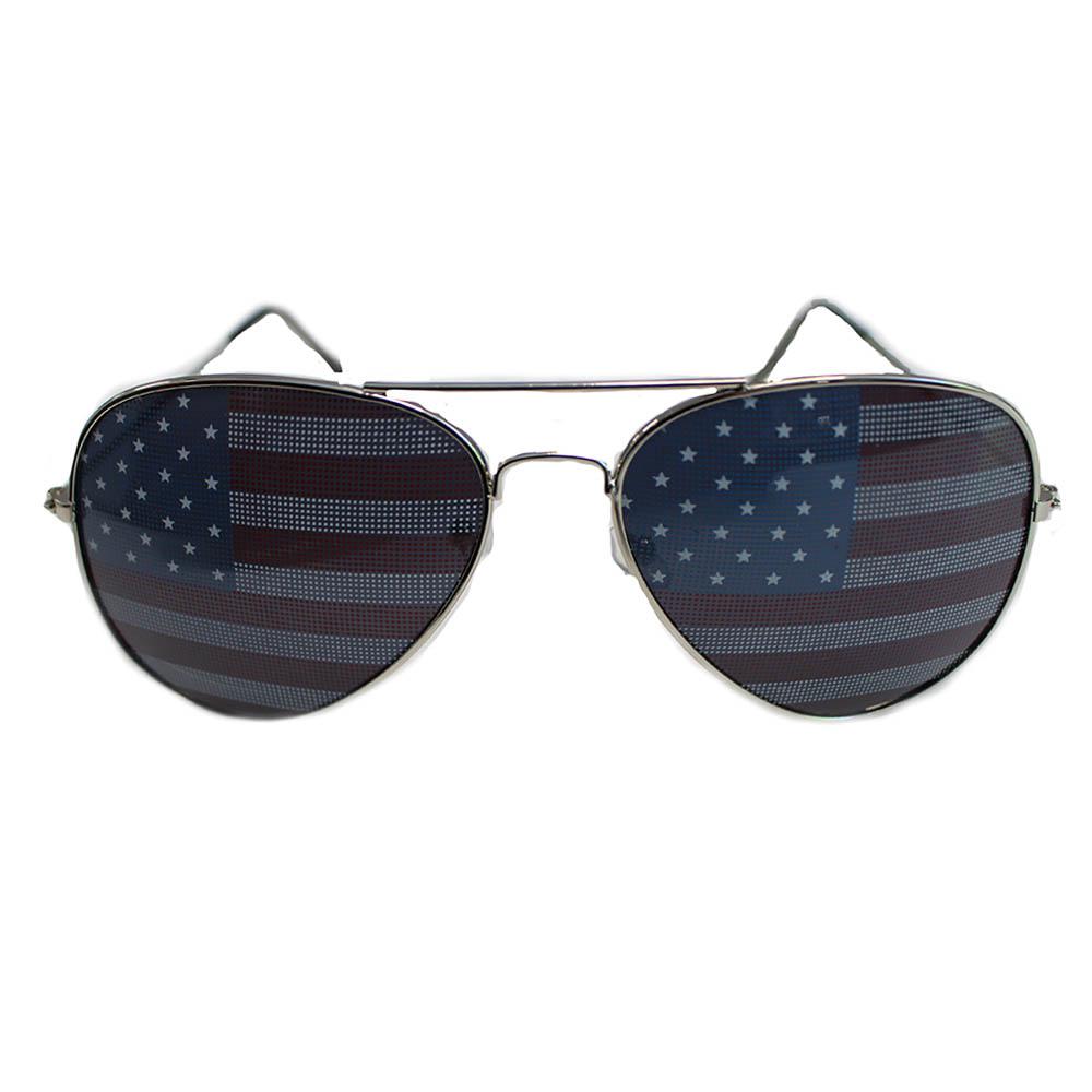 American Flag / Aviator Shades - Route One Apparel