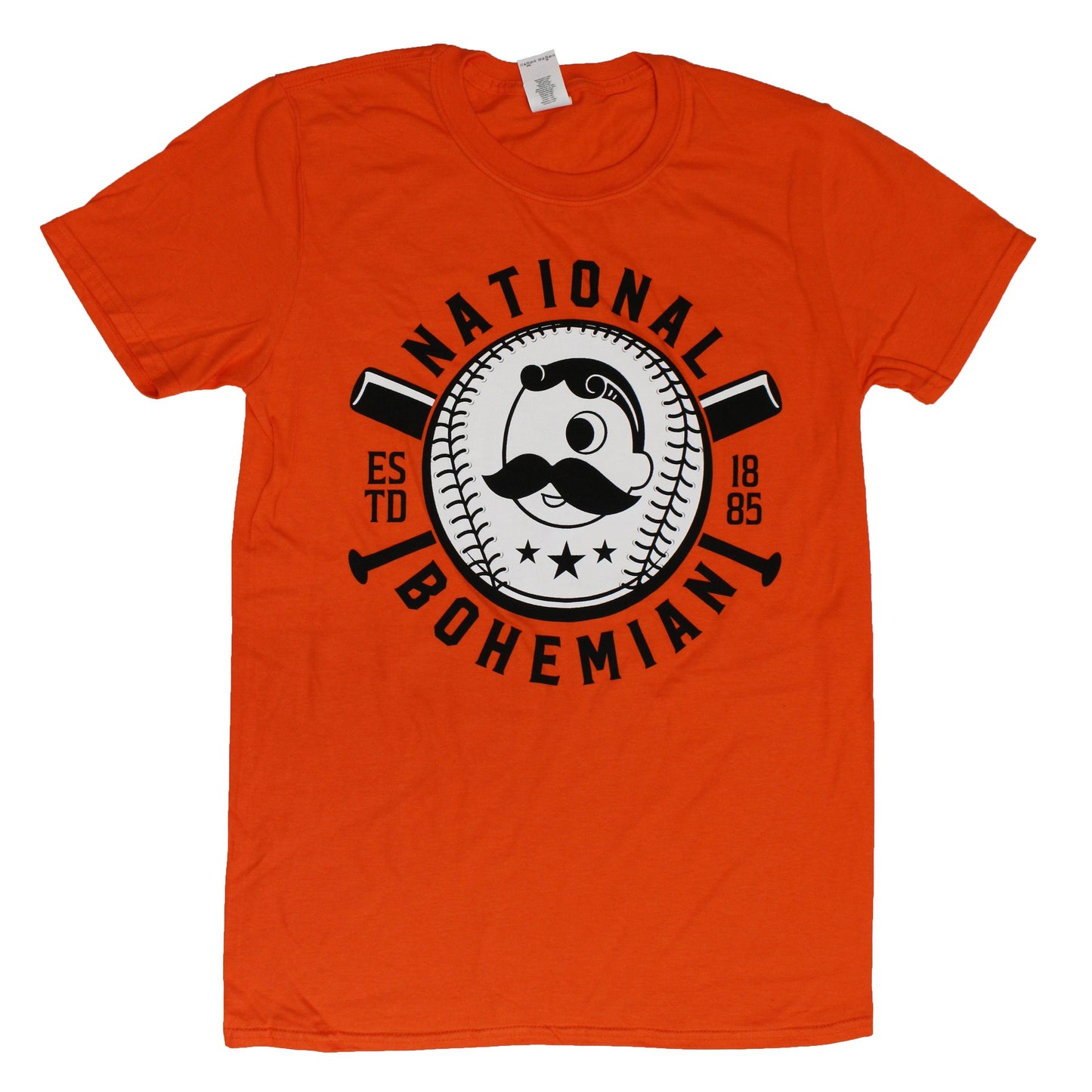 National Bohemian Baseball & Bat (Orange) / Shirt - Route One Apparel