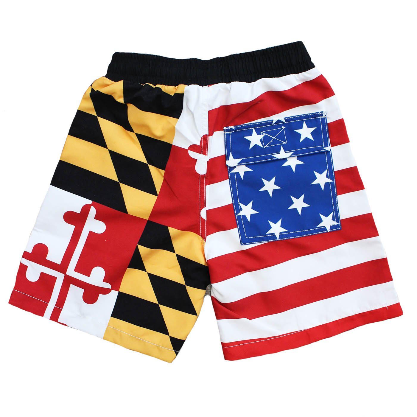 Maryland & American Flag / *Youth* Board Shorts - Route One Apparel