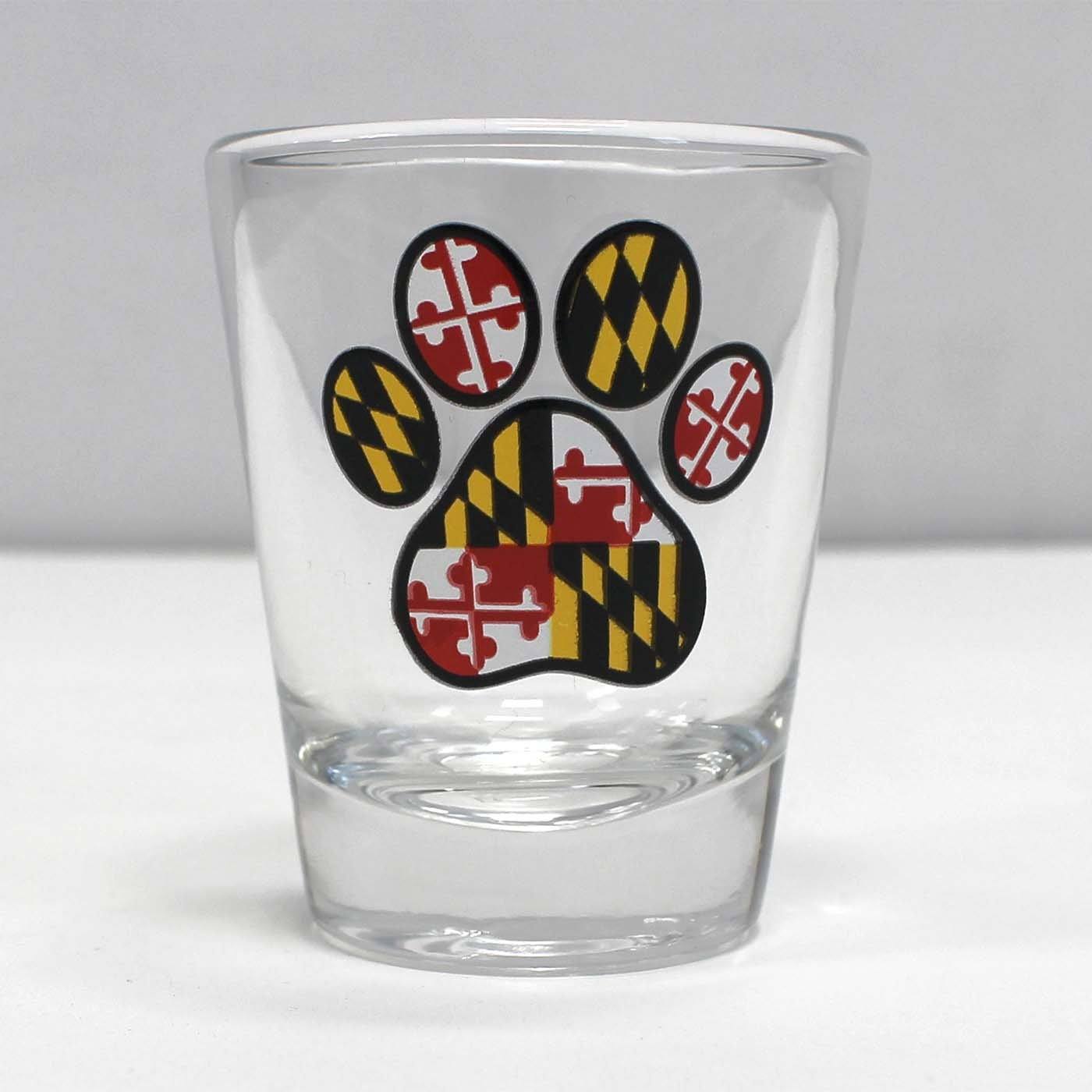Maryland Paw Print / Shot Glass - Route One Apparel