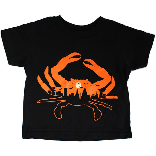 Spooky Skyline Crab (Black) / *Toddler* Shirt - Route One Apparel