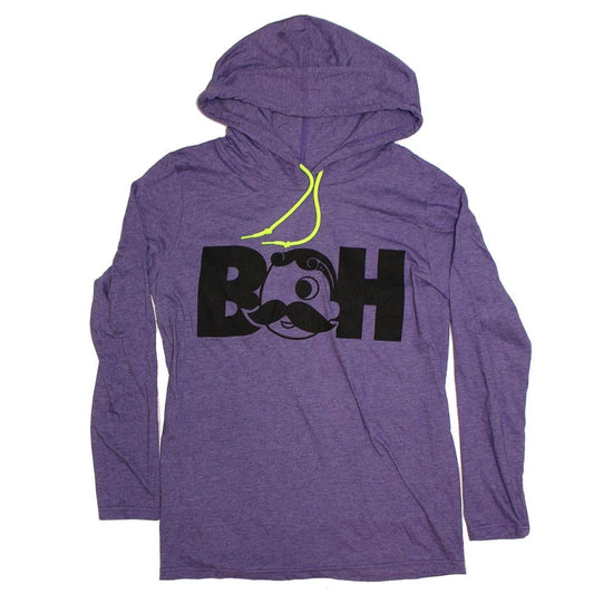 Basic Boh Logo Text (Heather Purple) / Hoodie - Route One Apparel