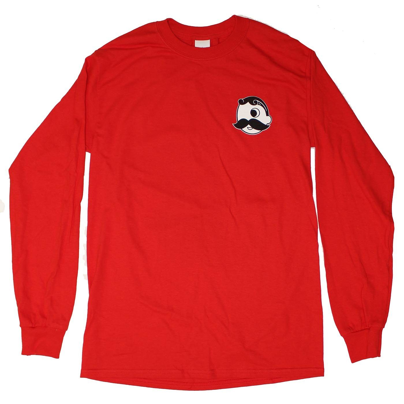 National Bohemian Logo w/ Calvert Stripes (Red) / Long Sleeve Shirt - Route One Apparel