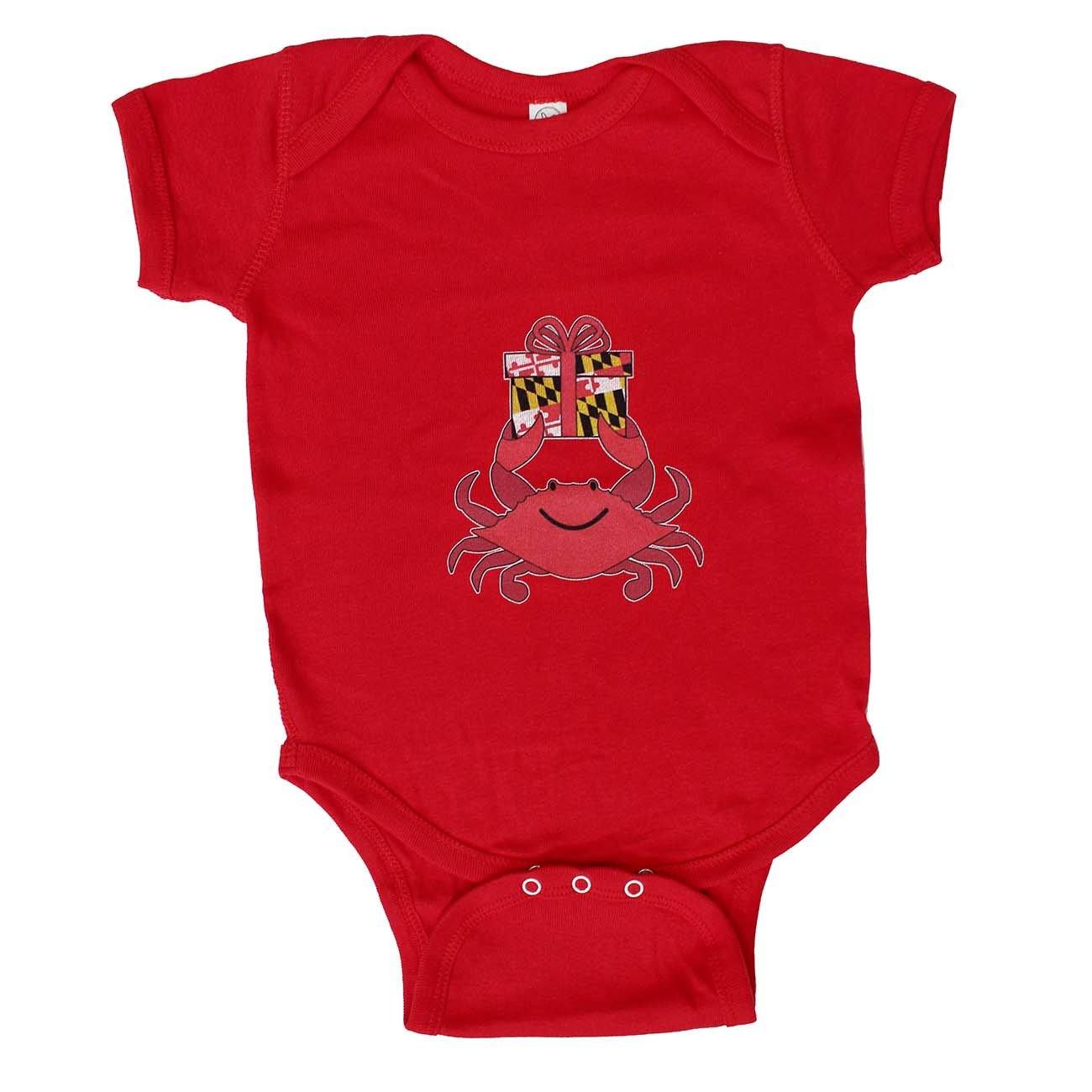 Gift Crab (Red) / Baby Onesie - Route One Apparel