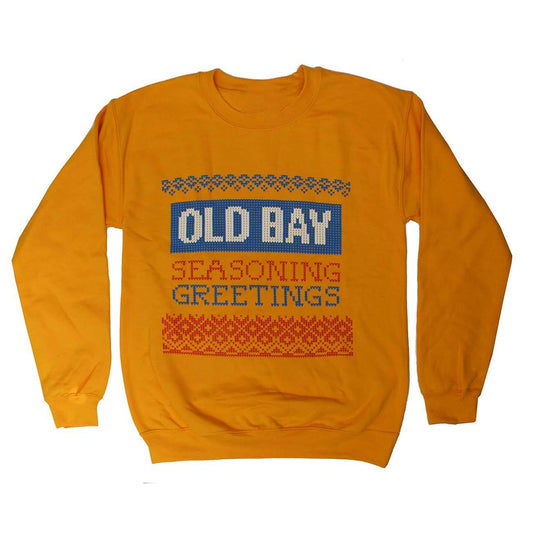 Seasoning Greetings (Gold) / Crew Sweatshirt - Route One Apparel