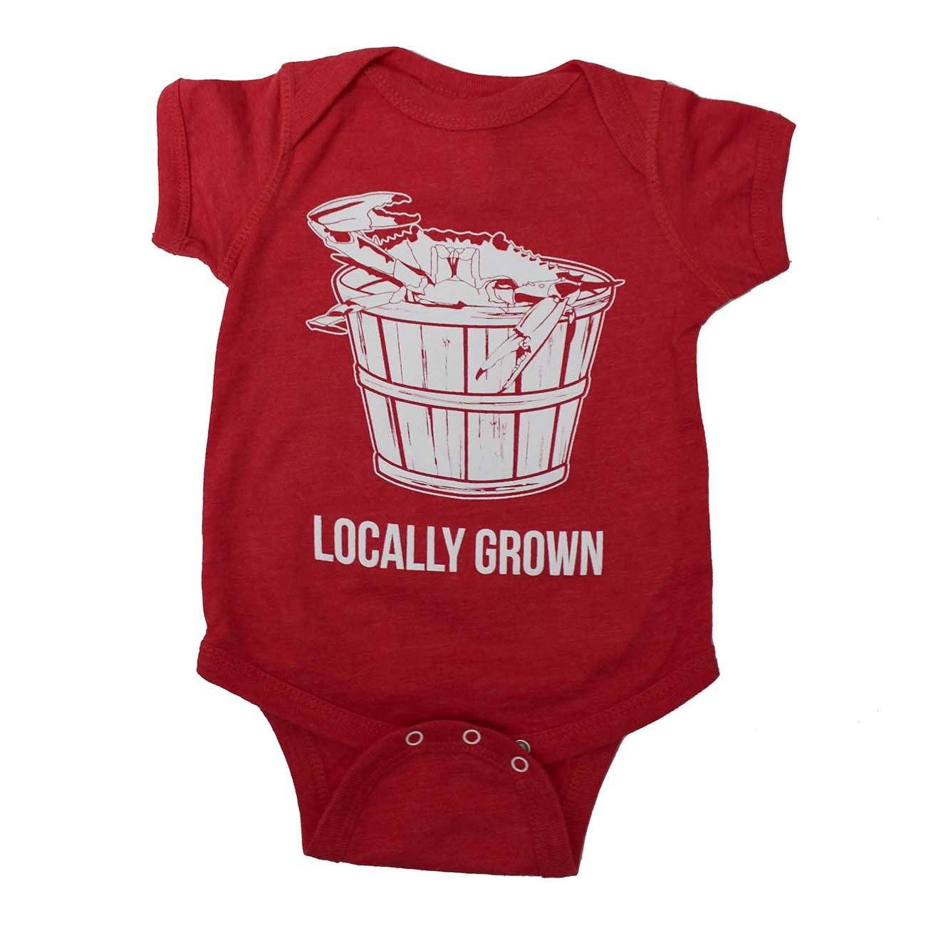 Locally Grown (Vintage Red) / Baby Onesie - Route One Apparel