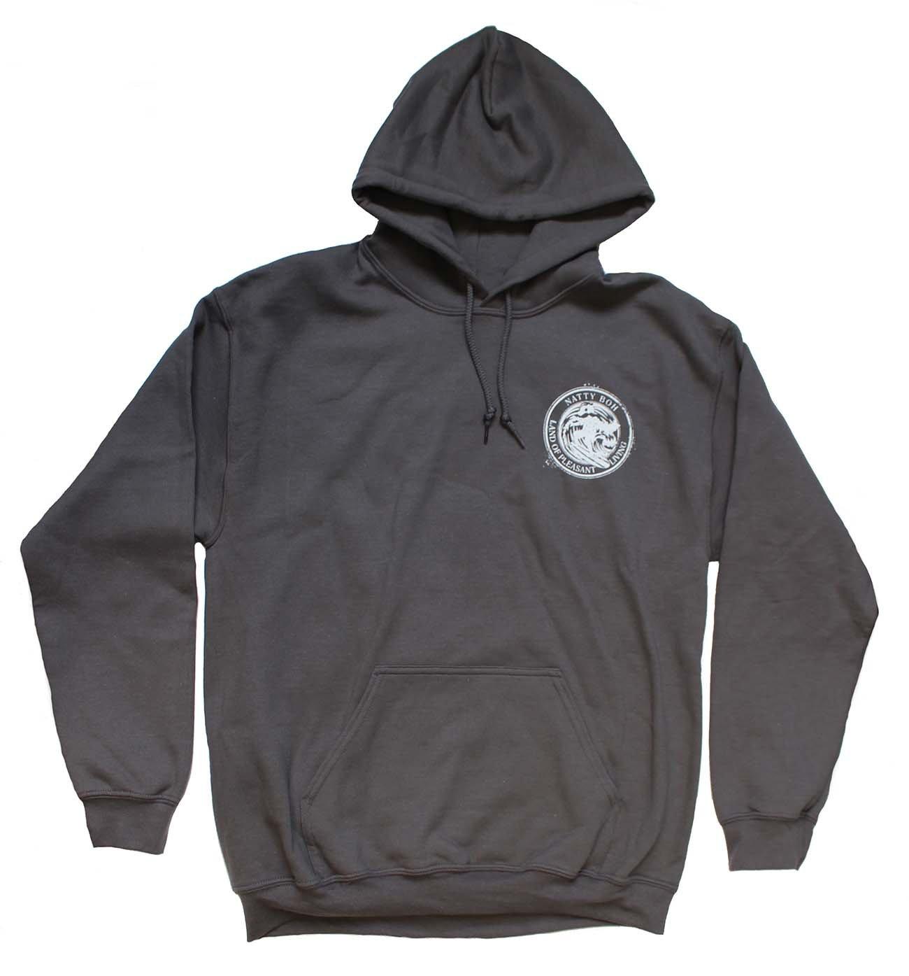 Natty Boh Surfer Dude Land of Pleasant Living (Dark Heather) / Hoodie - Route One Apparel