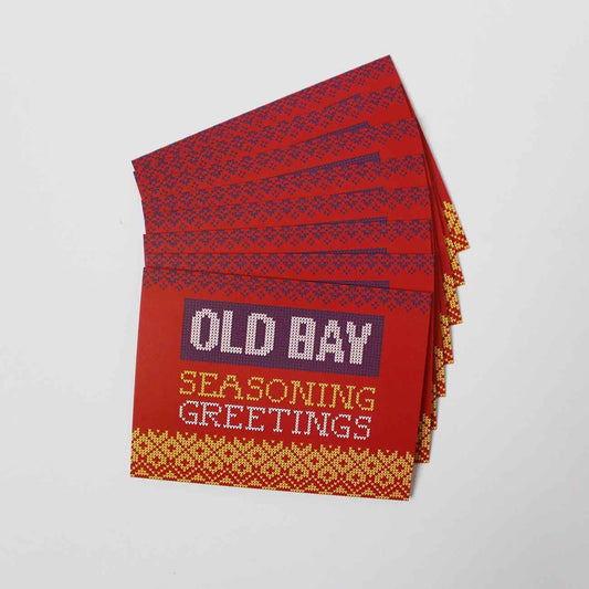 Christmas Seasoning Greetings (Red) / 8-Pack Christmas Cards - Route One Apparel