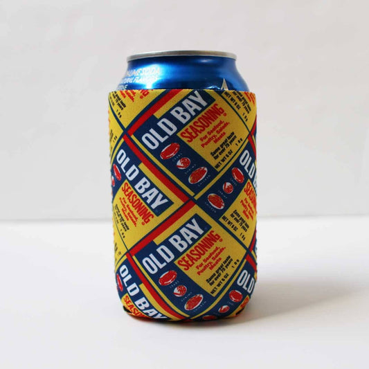 Flat Old Bay Can Pattern / Can Cooler - Route One Apparel