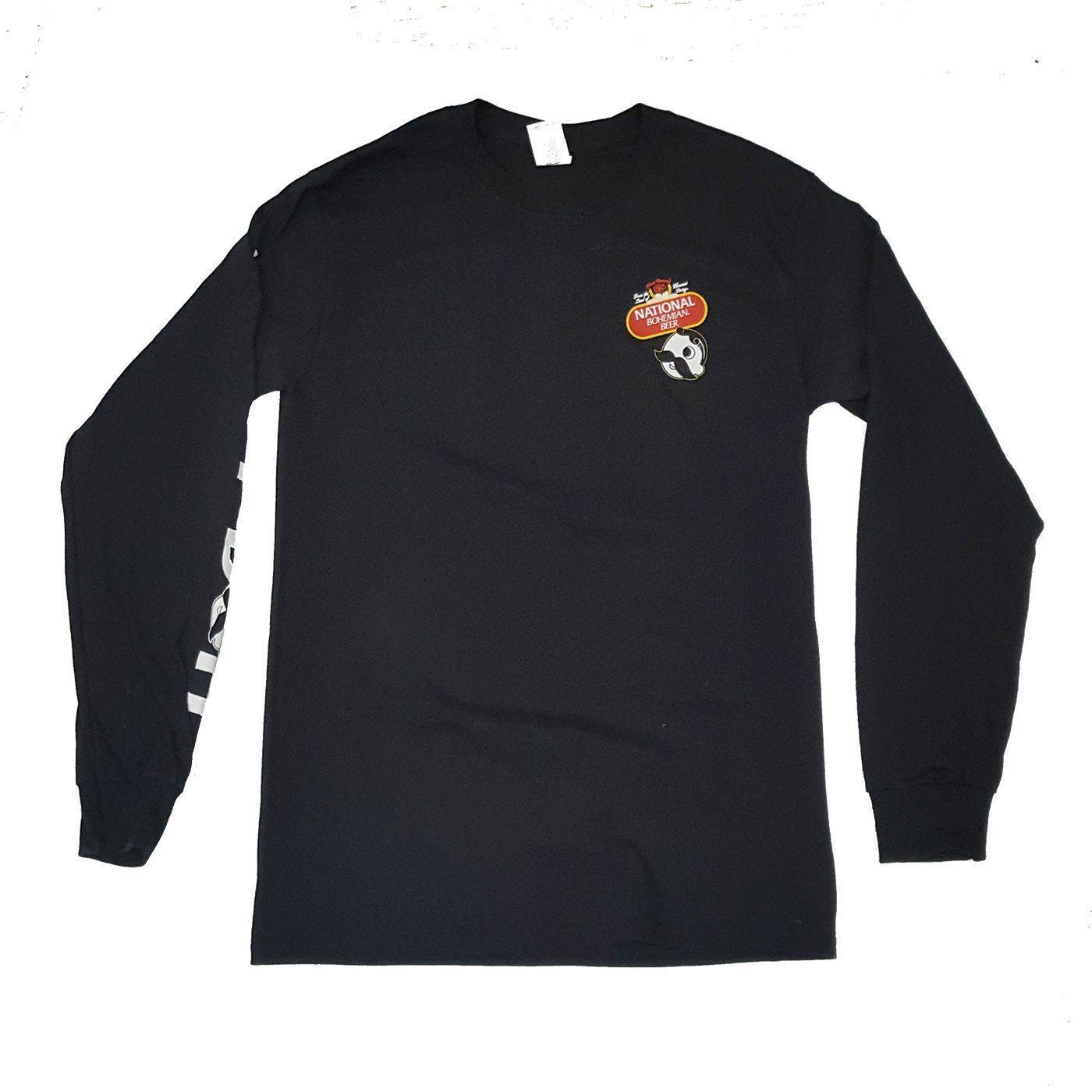 National Bohemian Beer Signature Classic (Black) / Long Sleeve Shirt - Route One Apparel