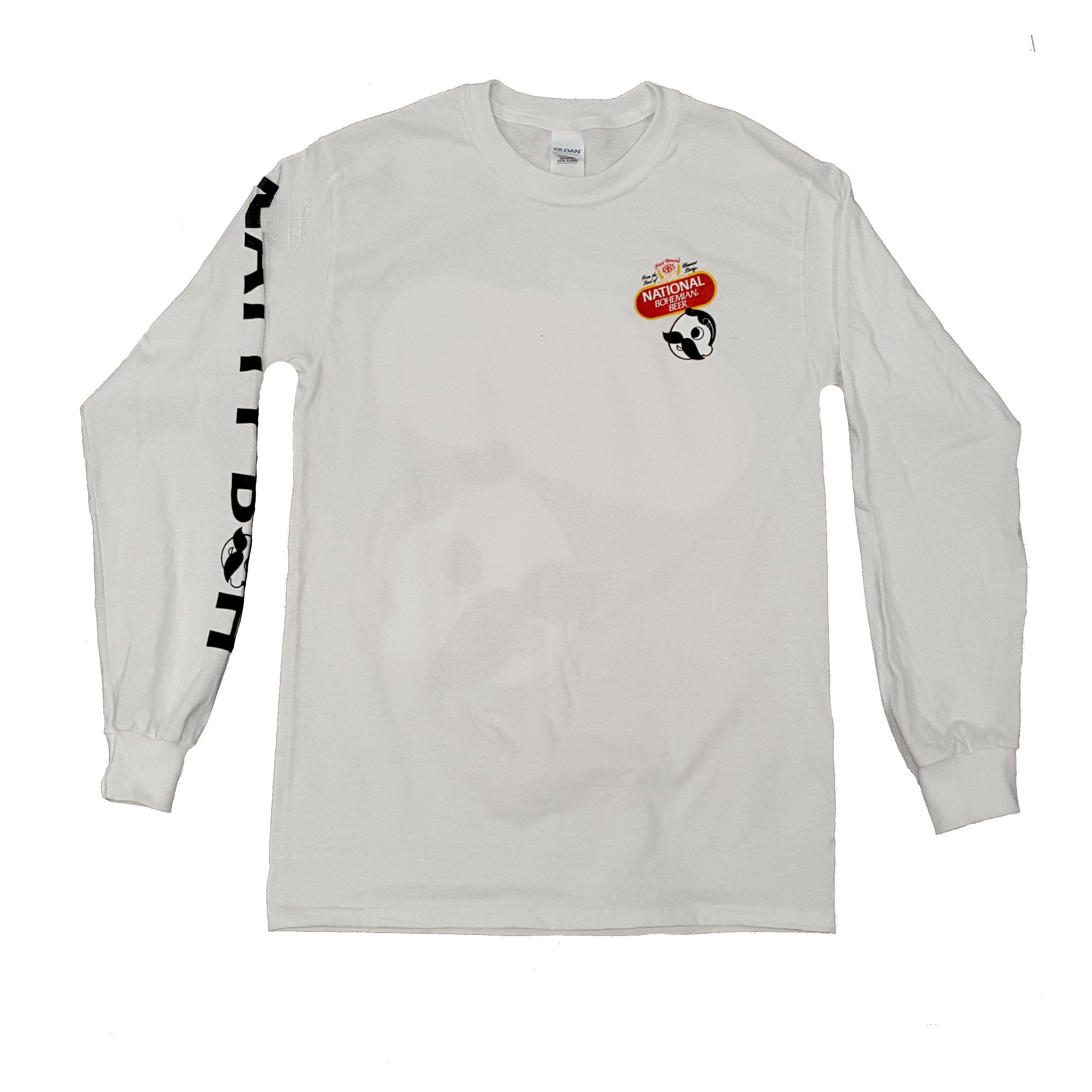 National Bohemian Beer Signature Classic (White) / Long Sleeve Shirt - Route One Apparel