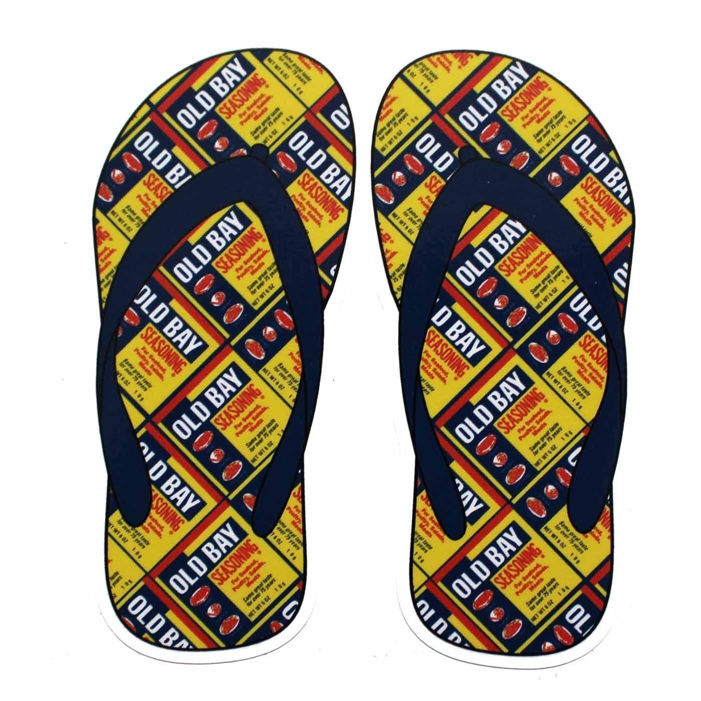 Flat Old Bay Pattern Flip Flop / Sticker - Route One Apparel