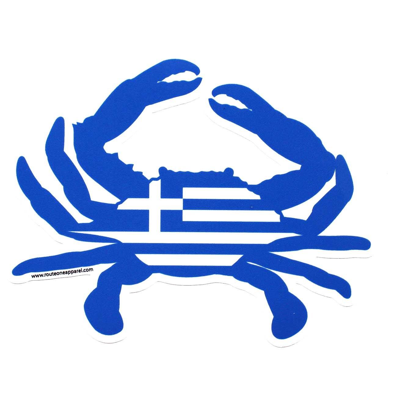 Greek Crab / Sticker - Route One Apparel
