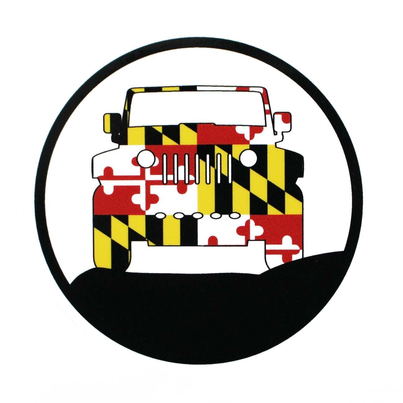 Off Road Vehicle with Maryland Flag / Sticker - Route One Apparel