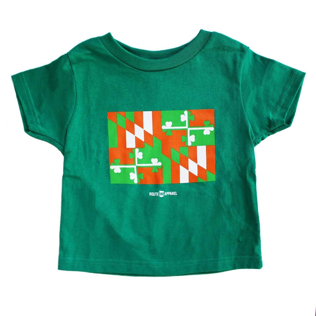 Irish Maryland Flag (Green) / *Toddler* Shirt - Route One Apparel