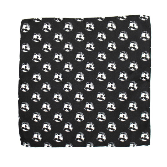 Embroidered Natty Boh Logo Pattern (Black) / Pocket Square - Route One Apparel