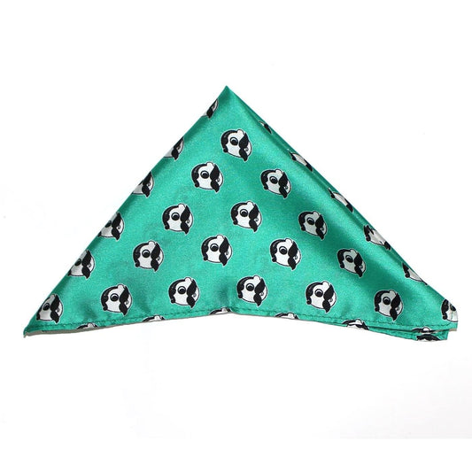 Embroidered Natty Boh Logo Pattern (Green) / Pocket Square - Route One Apparel