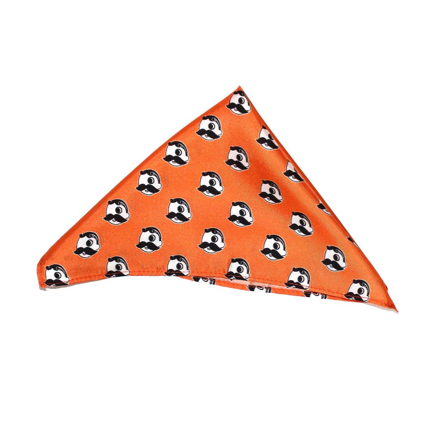 Embroidered Natty Boh Logo Pattern (Orange) / Pocket Square - Route One Apparel