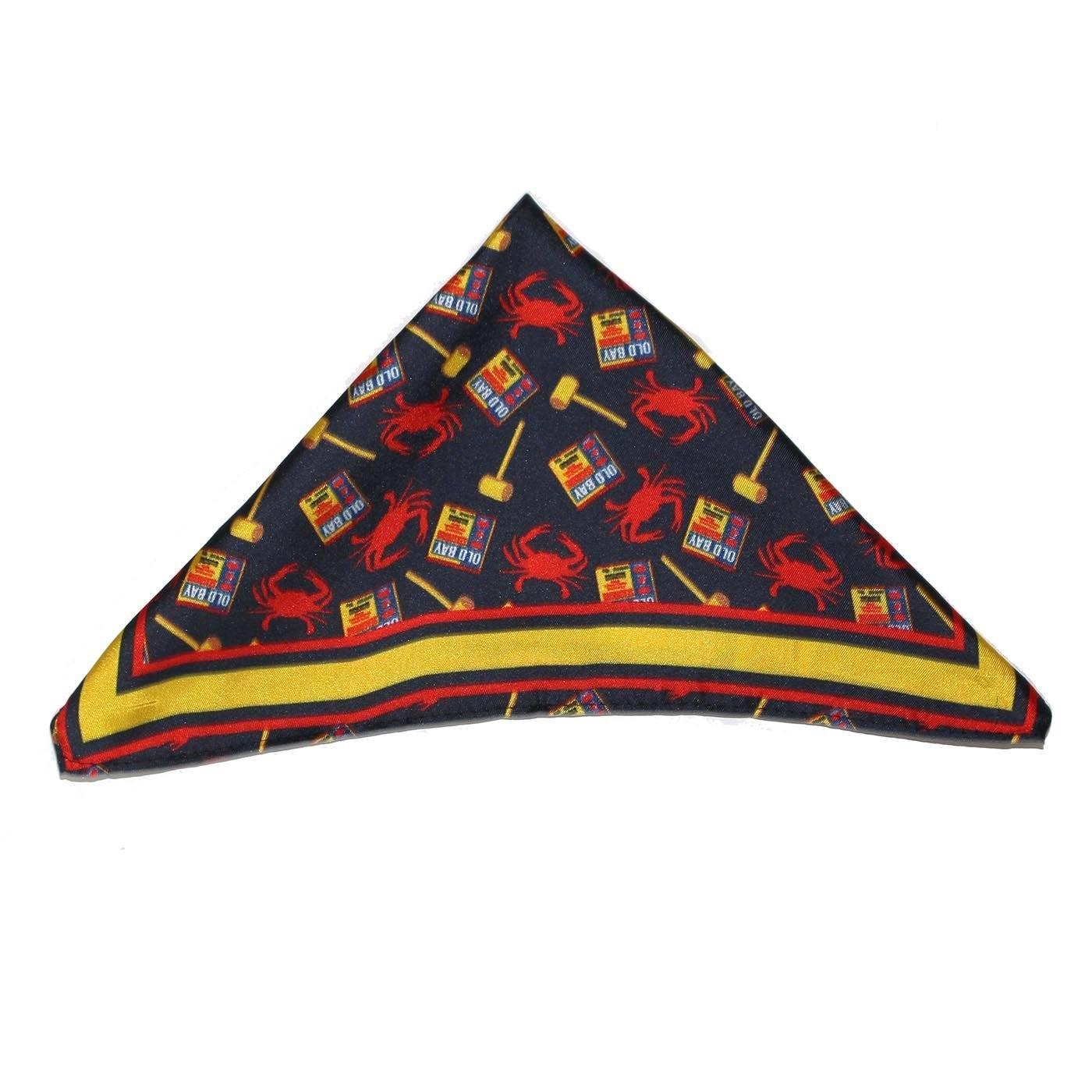 Crab, Mallet & Old Bay (Royal) / Pocket Square - Route One Apparel