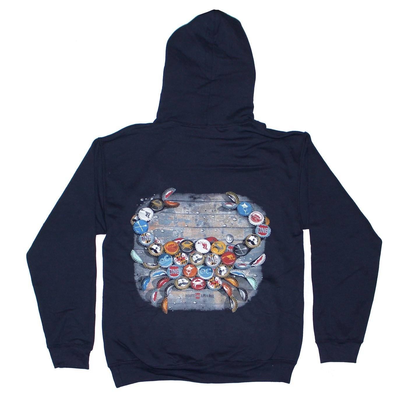 Natty Boh Bottle Cap (Navy) / Hoodie - Route One Apparel
