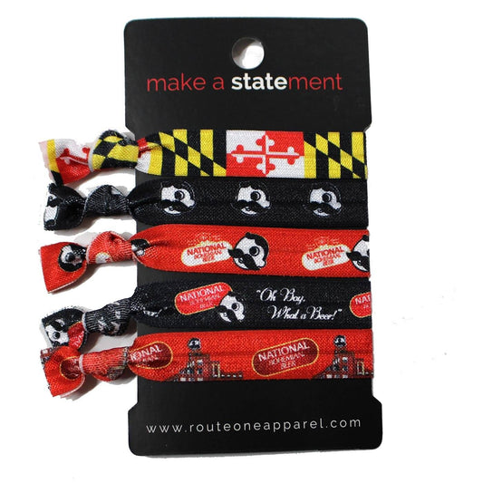National Bohemian / 5-Piece Hair Tie Set - Route One Apparel