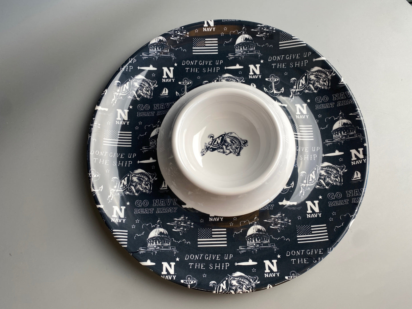 Naval Academy Fan Pattern / Dip Bowl - Route One Apparel