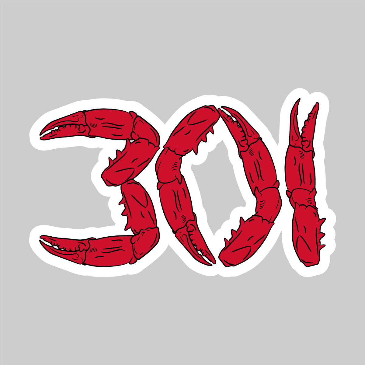 301 Crab Claws / Sticker - Route One Apparel