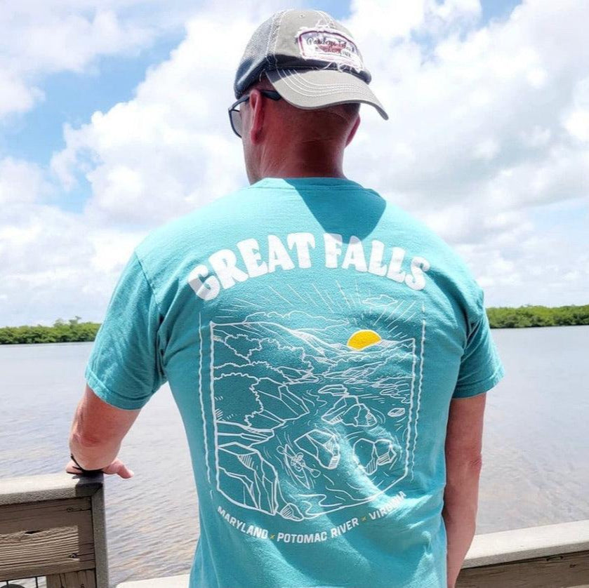 Take a Hike - Great Falls (Seafoam) / Shirt - Route One Apparel
