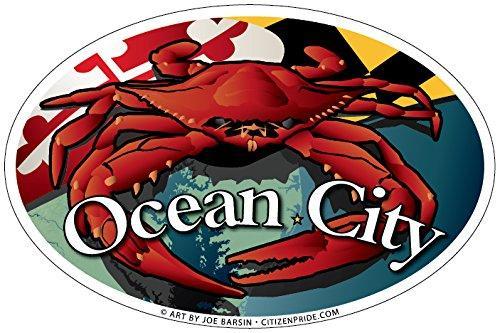 Ocean City Maryland Red Crab / Sticker - Route One Apparel