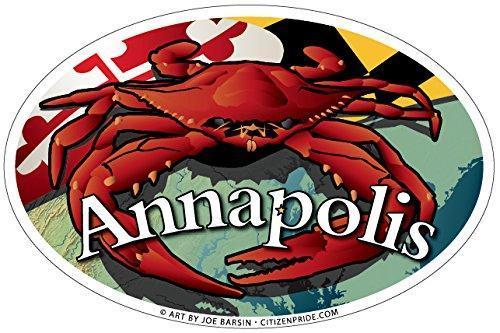 Annapolis Maryland Red Crab / Sticker - Route One Apparel