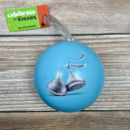 HERSHEY'S KISSES (Blue)  / Tin Ball Ornament - Route One Apparel