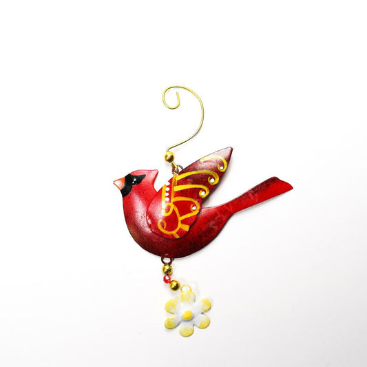Cardinal Bird / Metal Ornament - Route One Apparel
