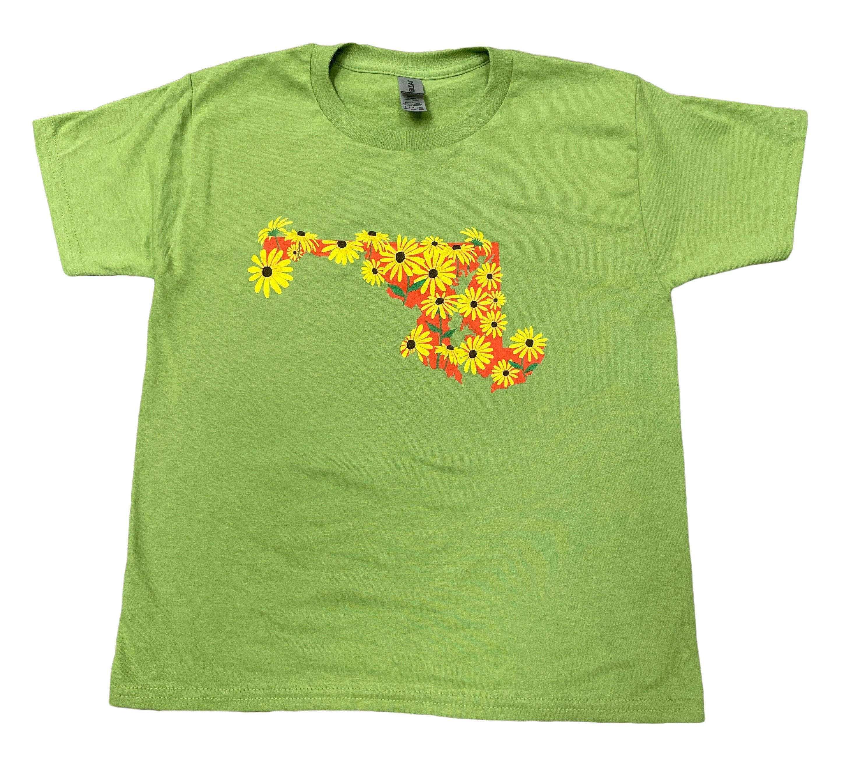 Black Eyed Susans Grow in Maryland (Green) / *Youth* Shirt - Route One Apparel