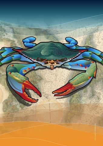 Coastal Blue Crab / House Flag - Route One Apparel