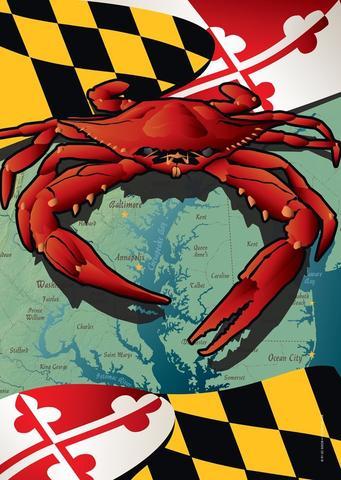 Maryland Red Crab / House Flag - Route One Apparel