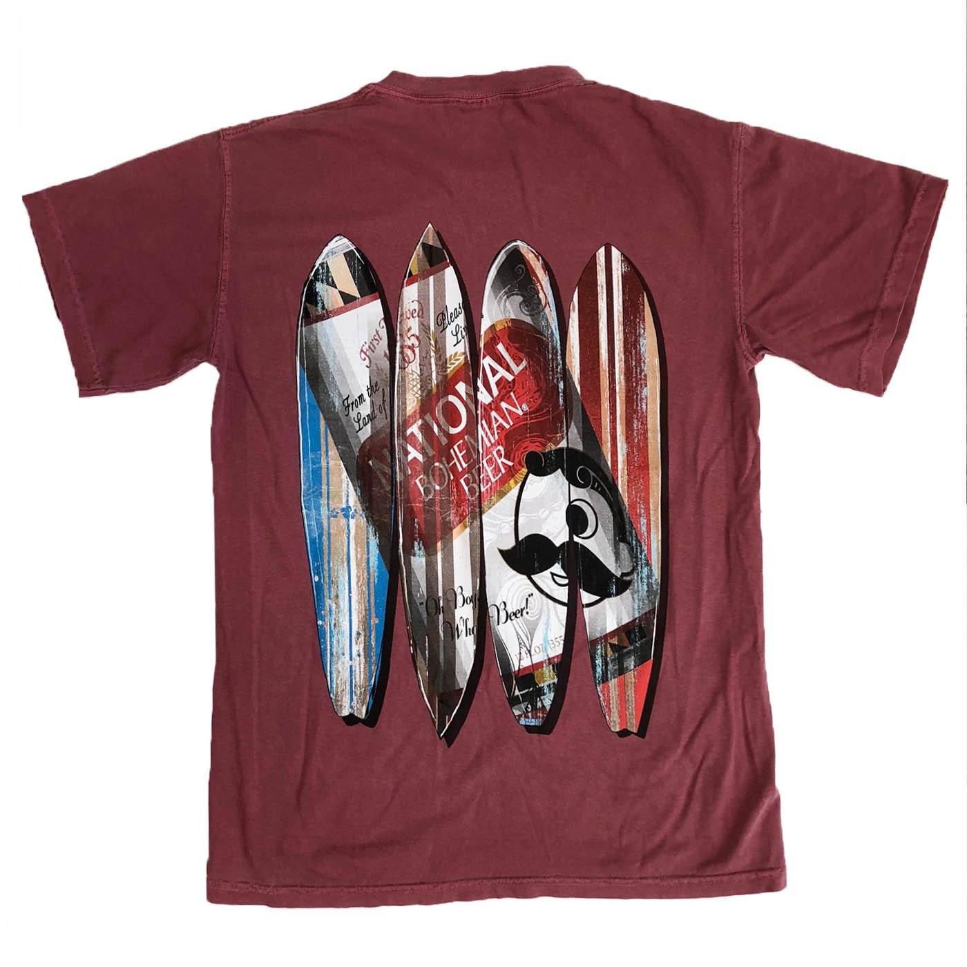 Natty Boh Can Surfboards (Brick) / Shirt - Route One Apparel