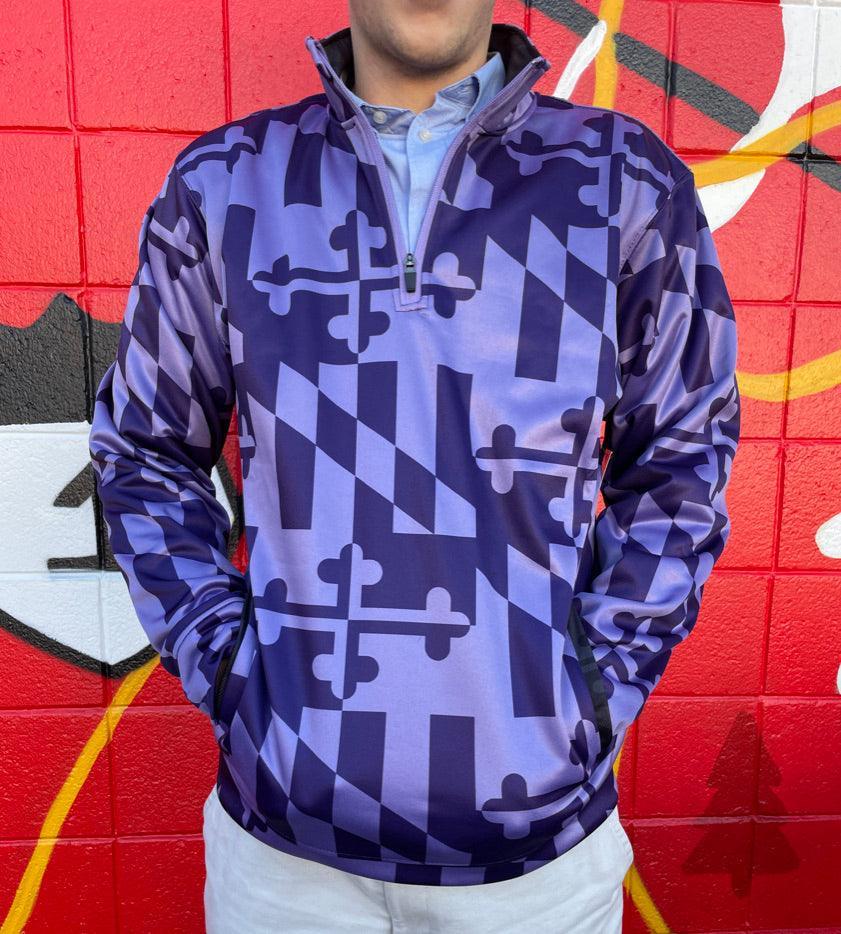 Maryland Flag (Purple Monochrome) / Pullover - Route One Apparel