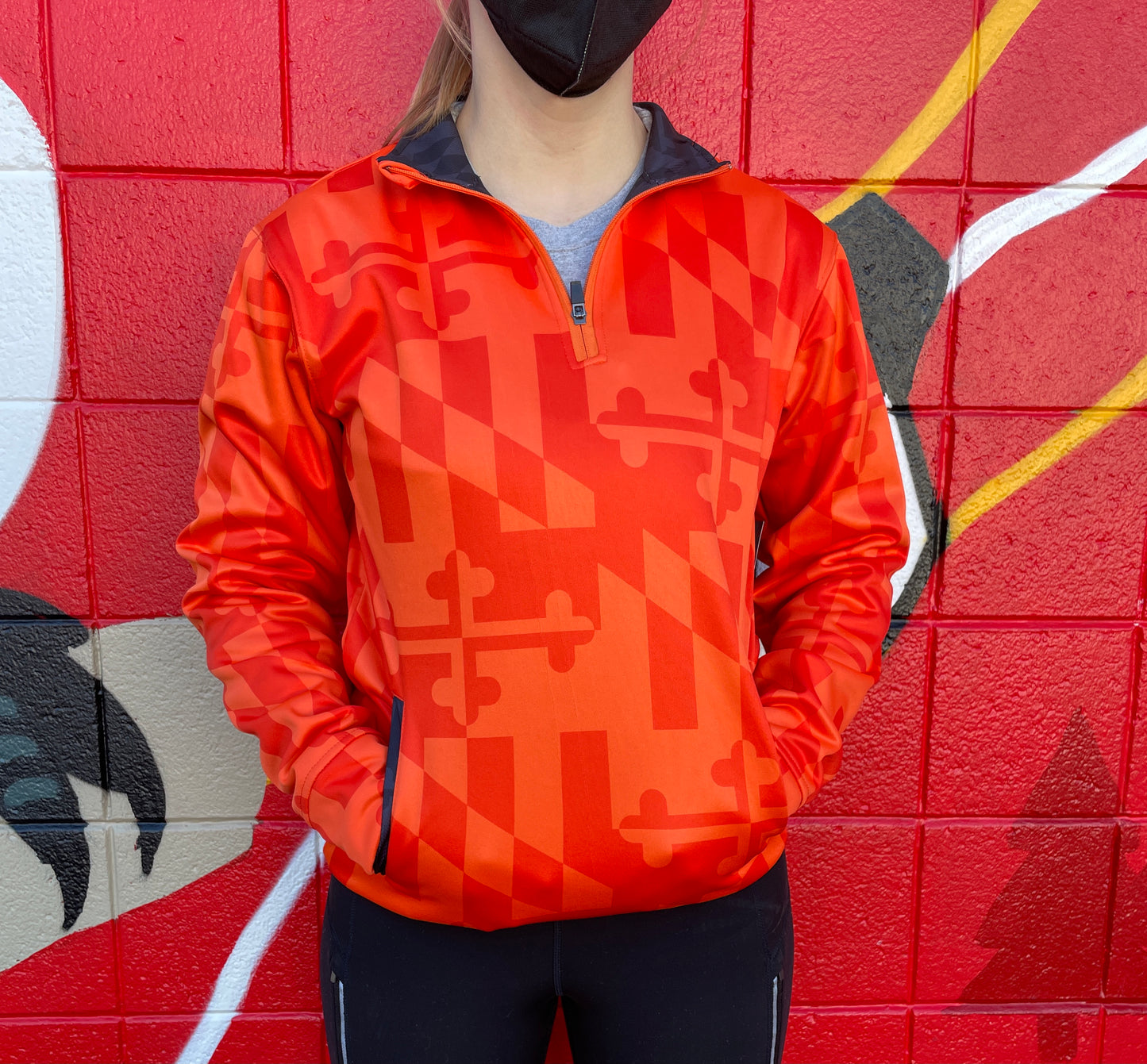Maryland Flag (Orange Monochrome) / Pullover - Route One Apparel