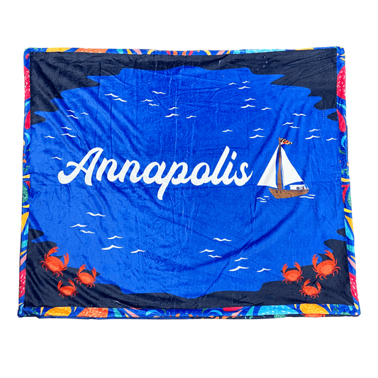 Annapolis Mural / 59in x 50in Blanket - Route One Apparel