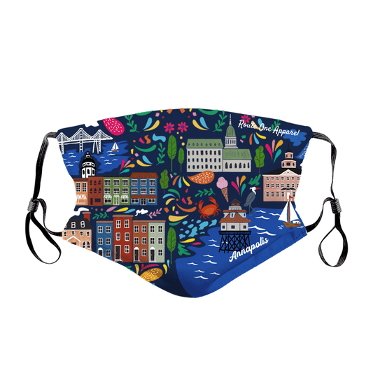 Annapolis Mural / Face Mask - Route One Apparel