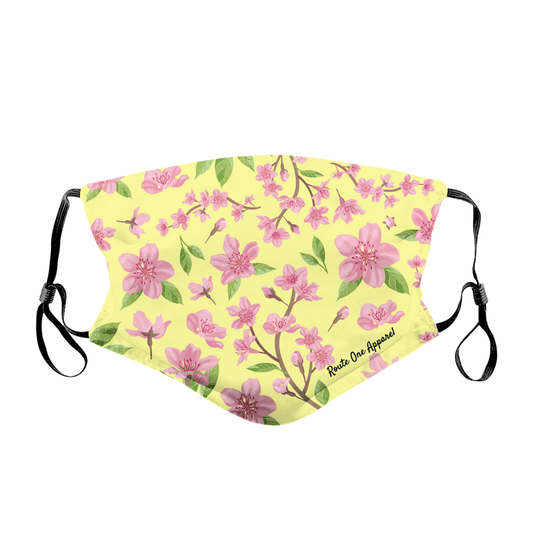 Apple Blossoms (Yellow) / Face Mask - Route One Apparel