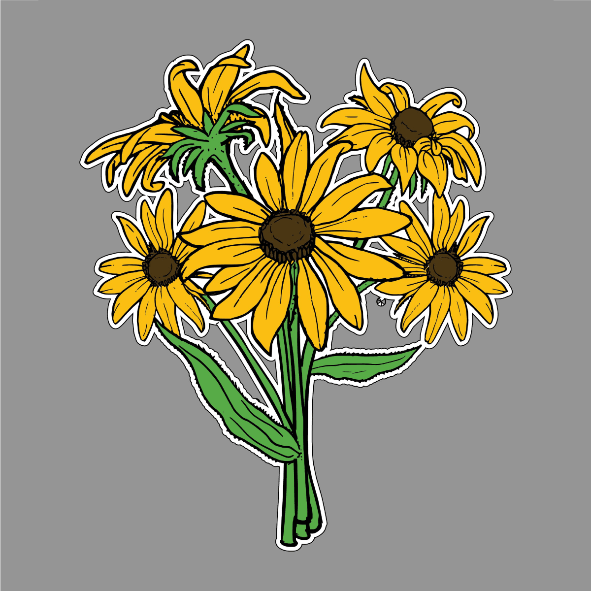 Black Eyed Susans / Sticker - Route One Apparel