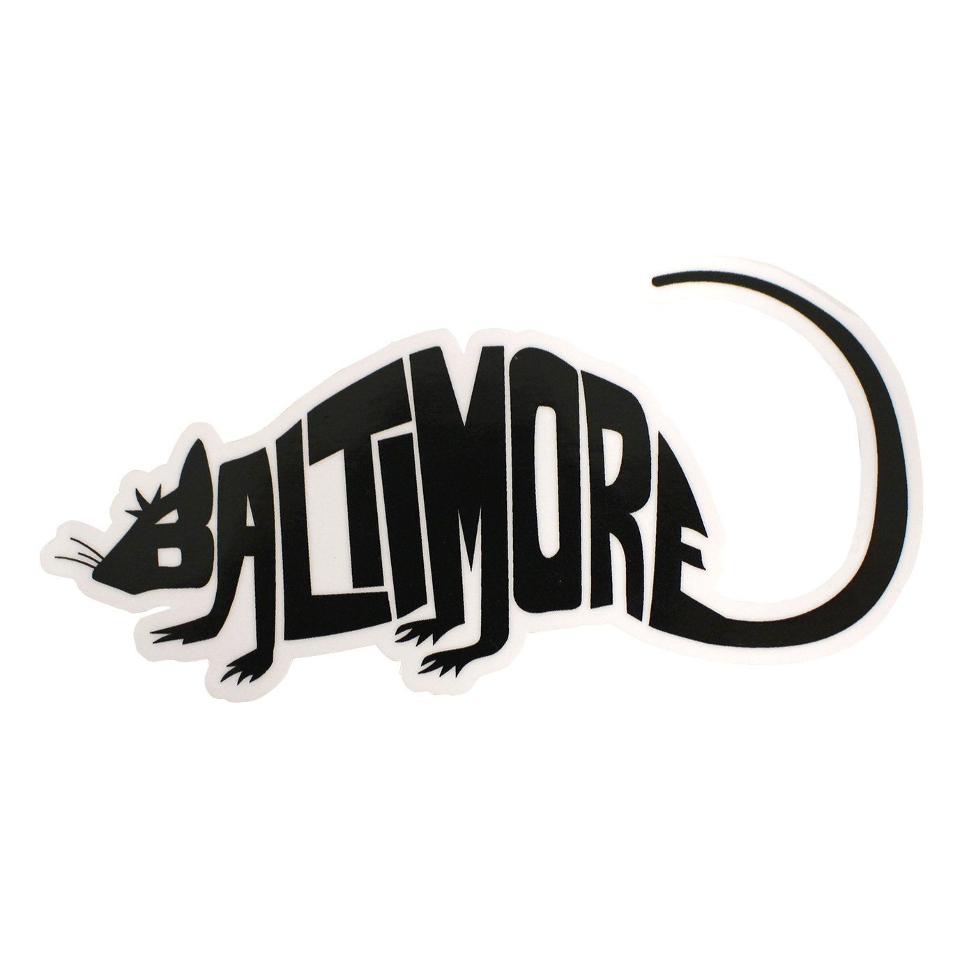 Baltimore Rat Typography / Sticker - Route One Apparel