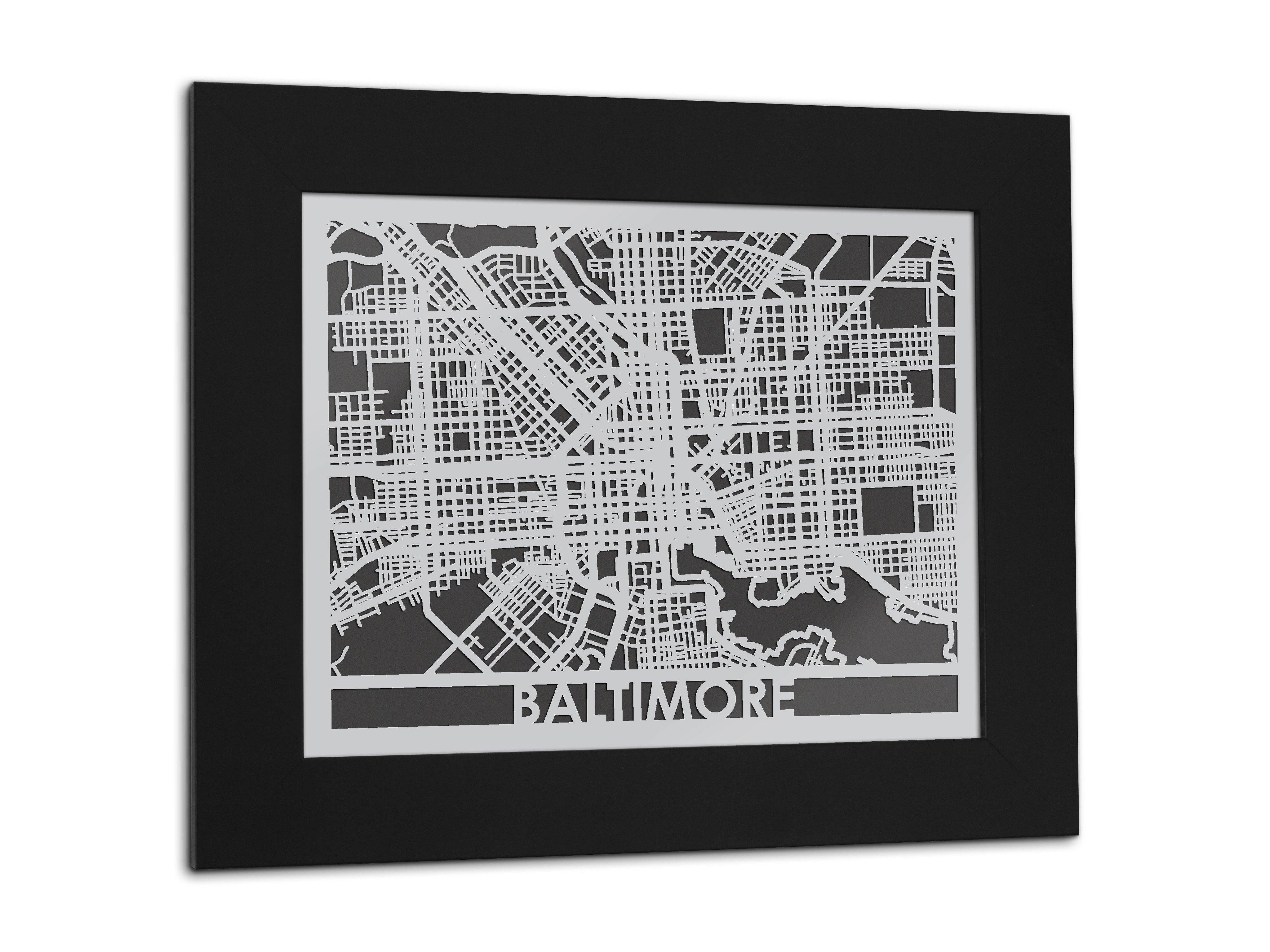 Baltimore - Stainless Steel Map - 11